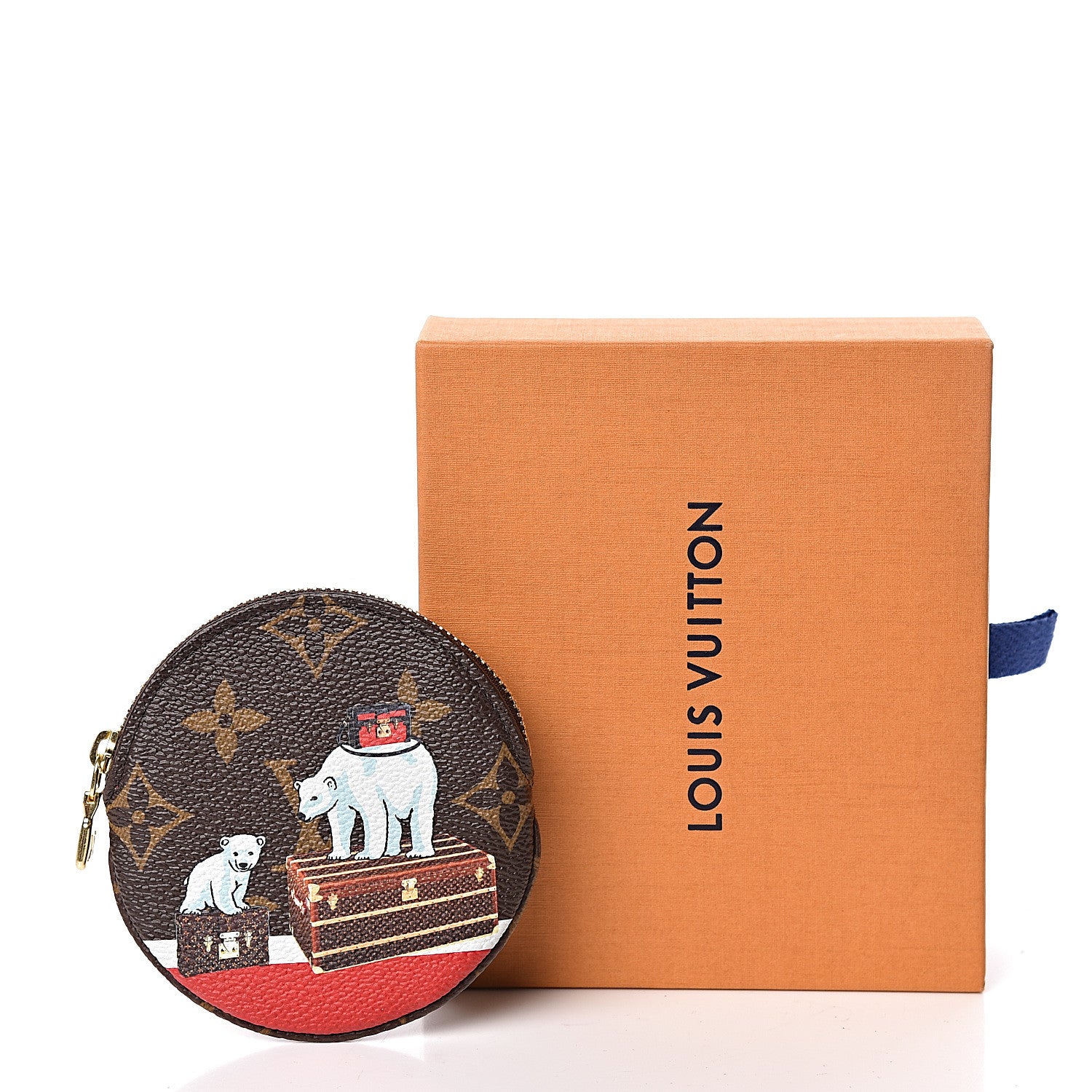 Louis Vuitton Monogram 2017 Christmas Animation Round Coin Purse 7 of 7