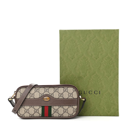 Gucci GG Supreme Monogram Web Mini Ophidia GG Bag Brown 10 of 10