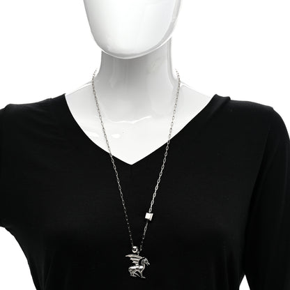 Hermes Palladium Talismans Dragon Aile Pendant Necklace 2 of 6