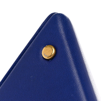 Saint Laurent Lambskin Pyramid Clutch Blue 10 of 10