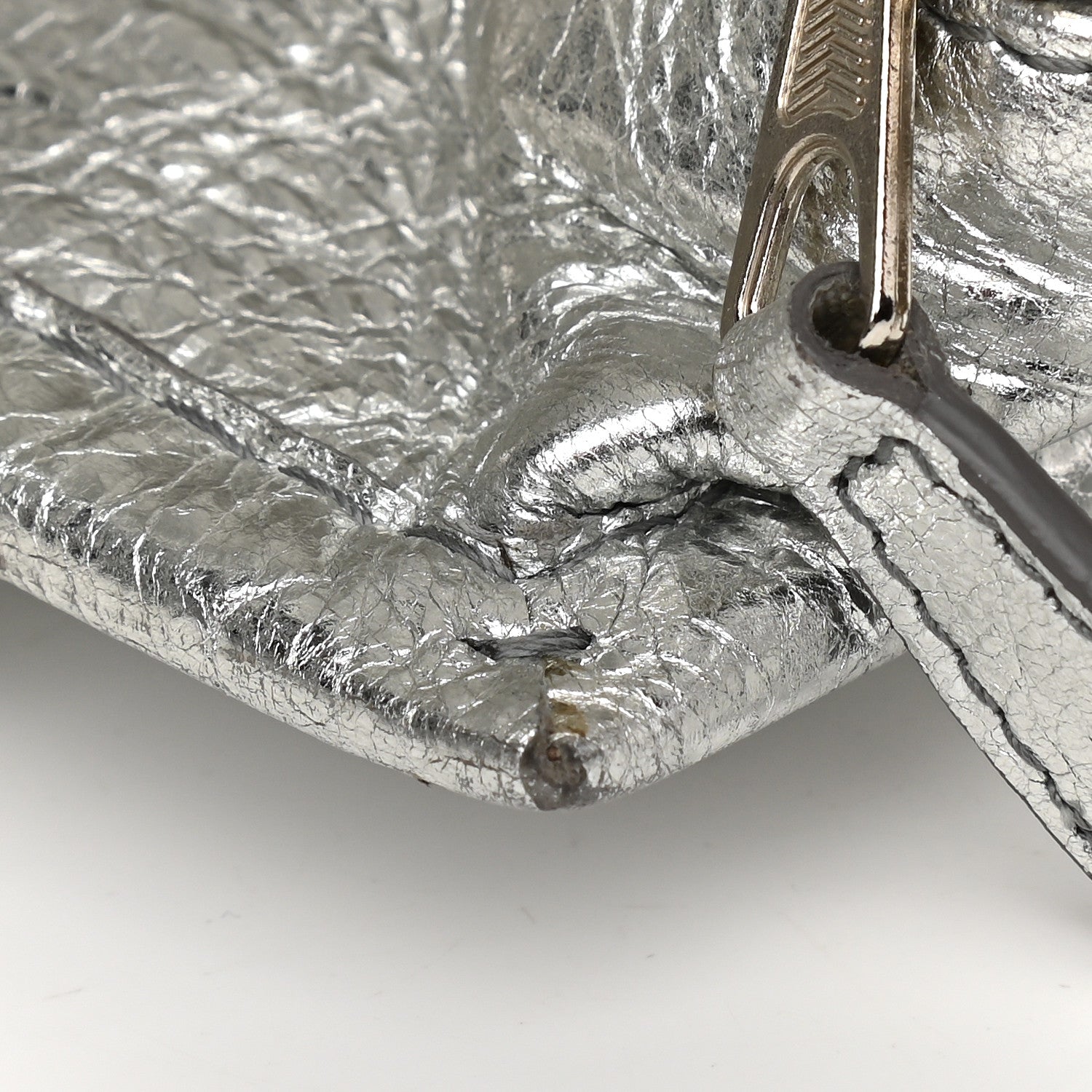 Balenciaga Metallic Calfskin XXS Bazar Shopper Tote Silver Hardware 11 of 12