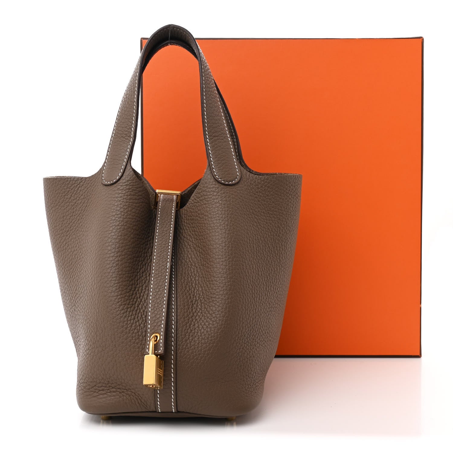 Hermes Taurillon Clemence Picotin Lock 18 PM Etoupe 11 of 11