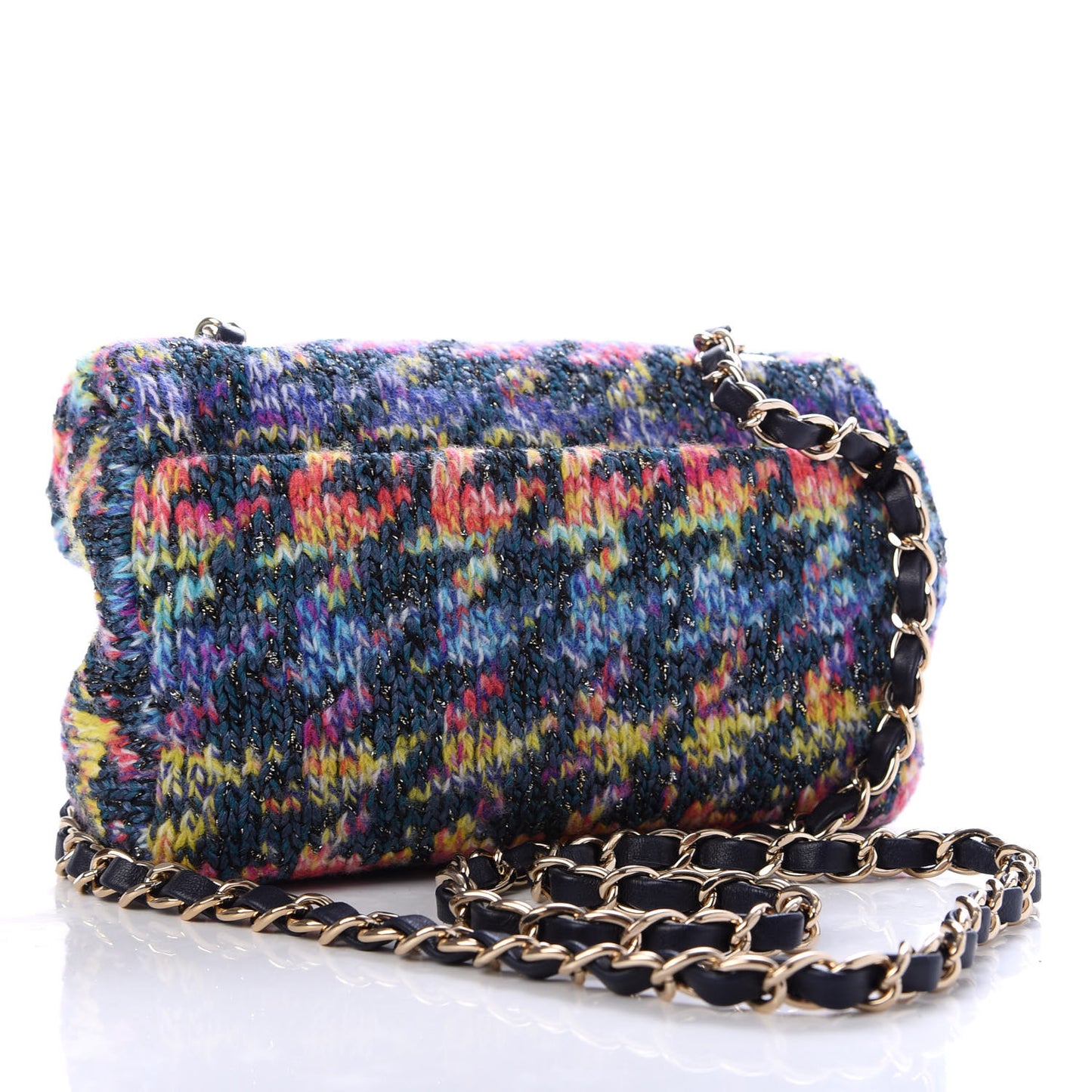 Knit Mini Rectangular Flap Multicolor