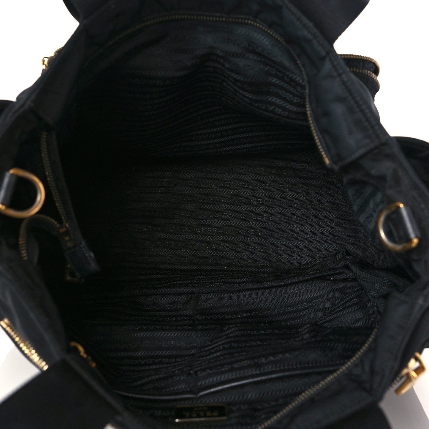 Tessuto Nylon Vela Diaper Bag Black