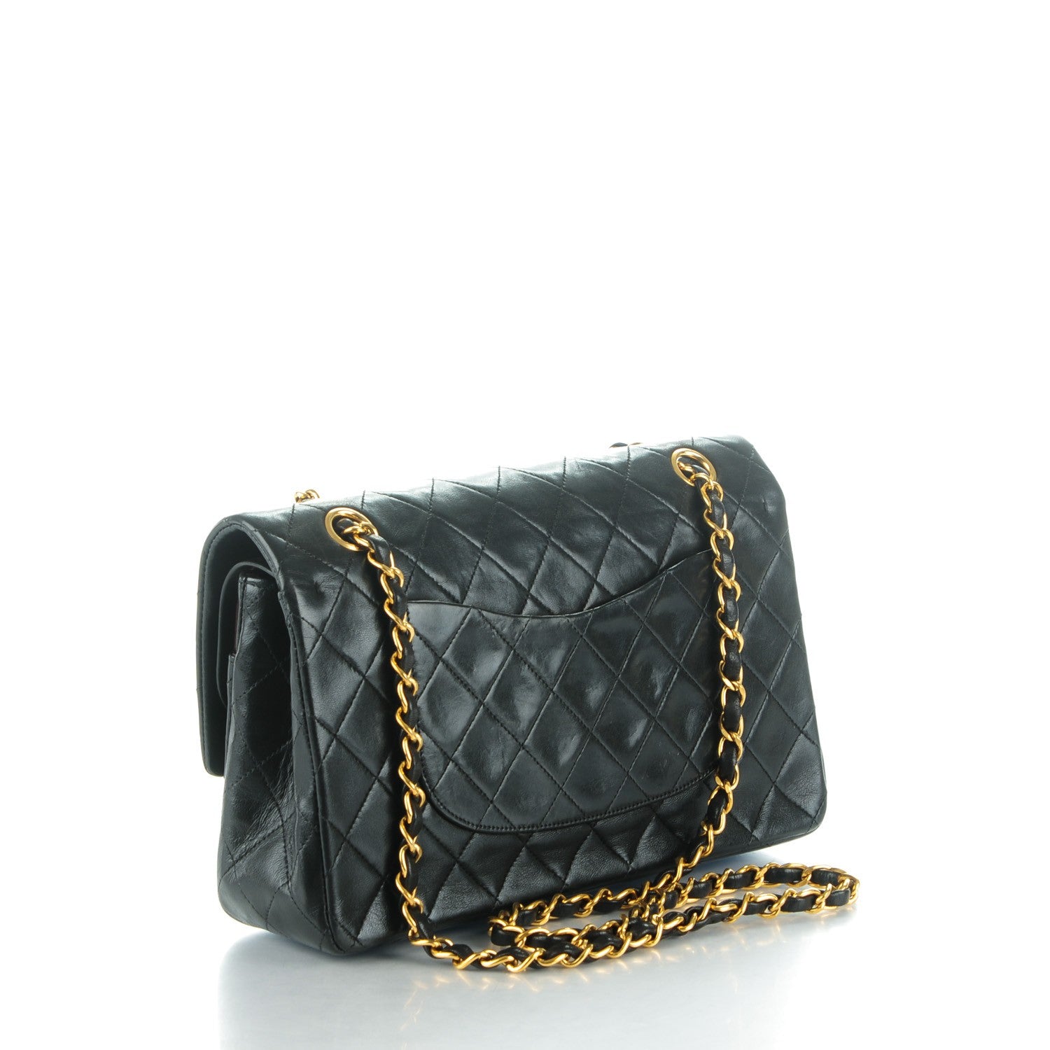 Chanel Lambskin Quilted Medium Double Flap Black 3 of 8