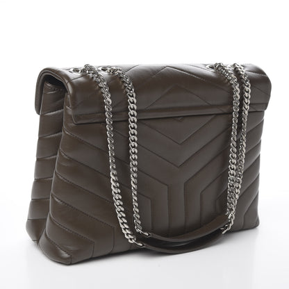 Saint Laurent Calfskin Y Quilted Monogram Medium Loulou Chain Satchel Faggio 2 of 9