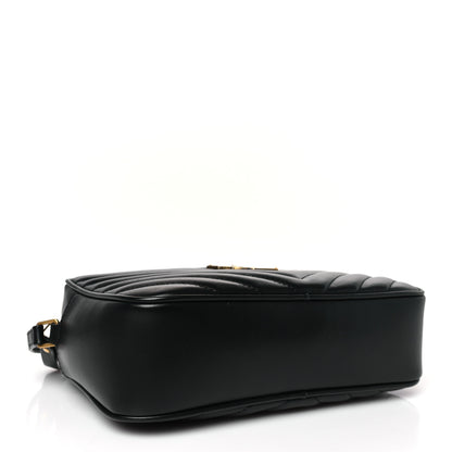 Saint Laurent Calfskin Matelasse Monogram Lou Camera Bag Black 4 of 9