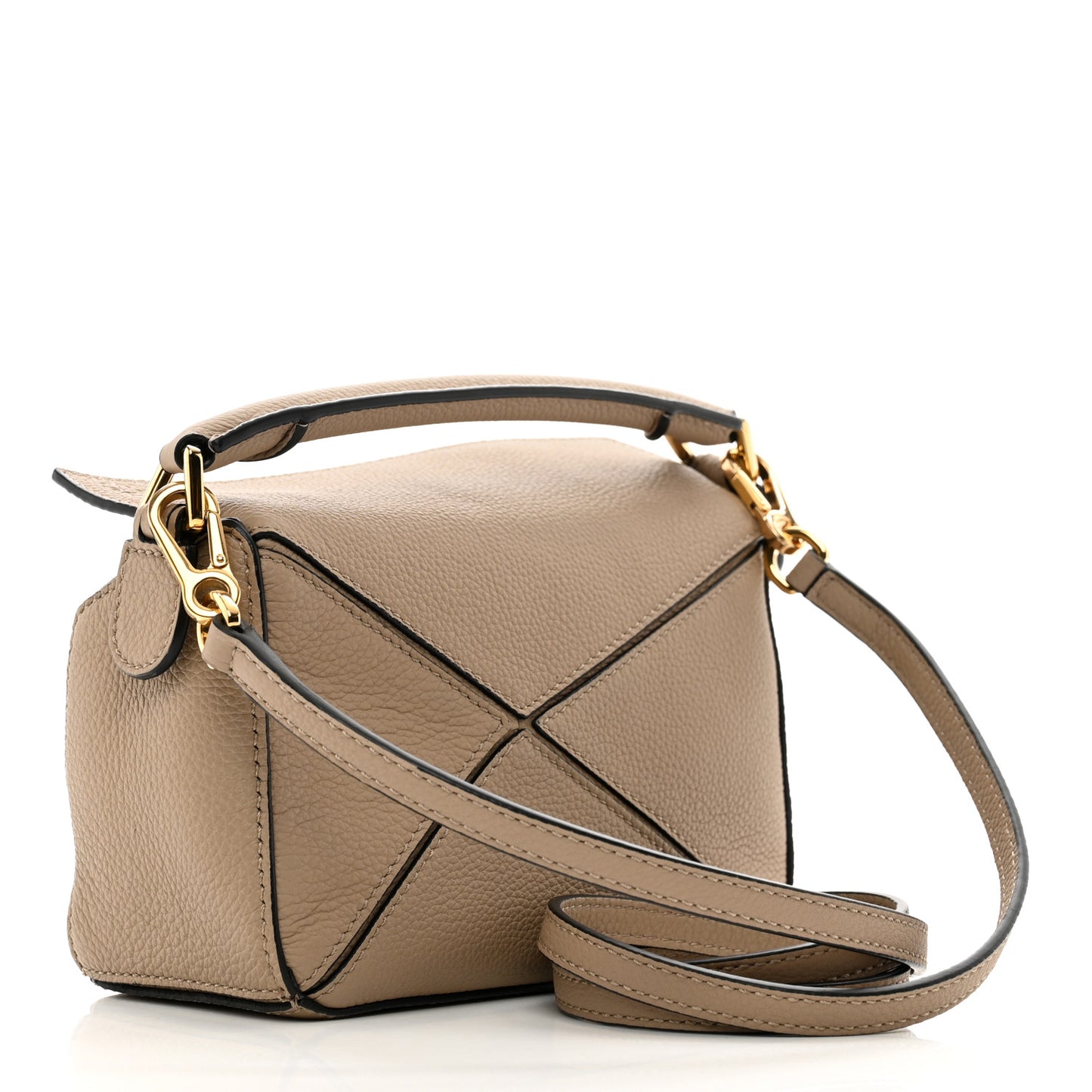 Calfskin Mini Puzzle Bag Sand