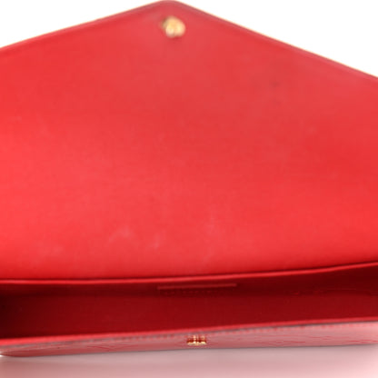 Louis Vuitton Vernis Felicie Pochette Chain Wallet Cherry 6 of 9