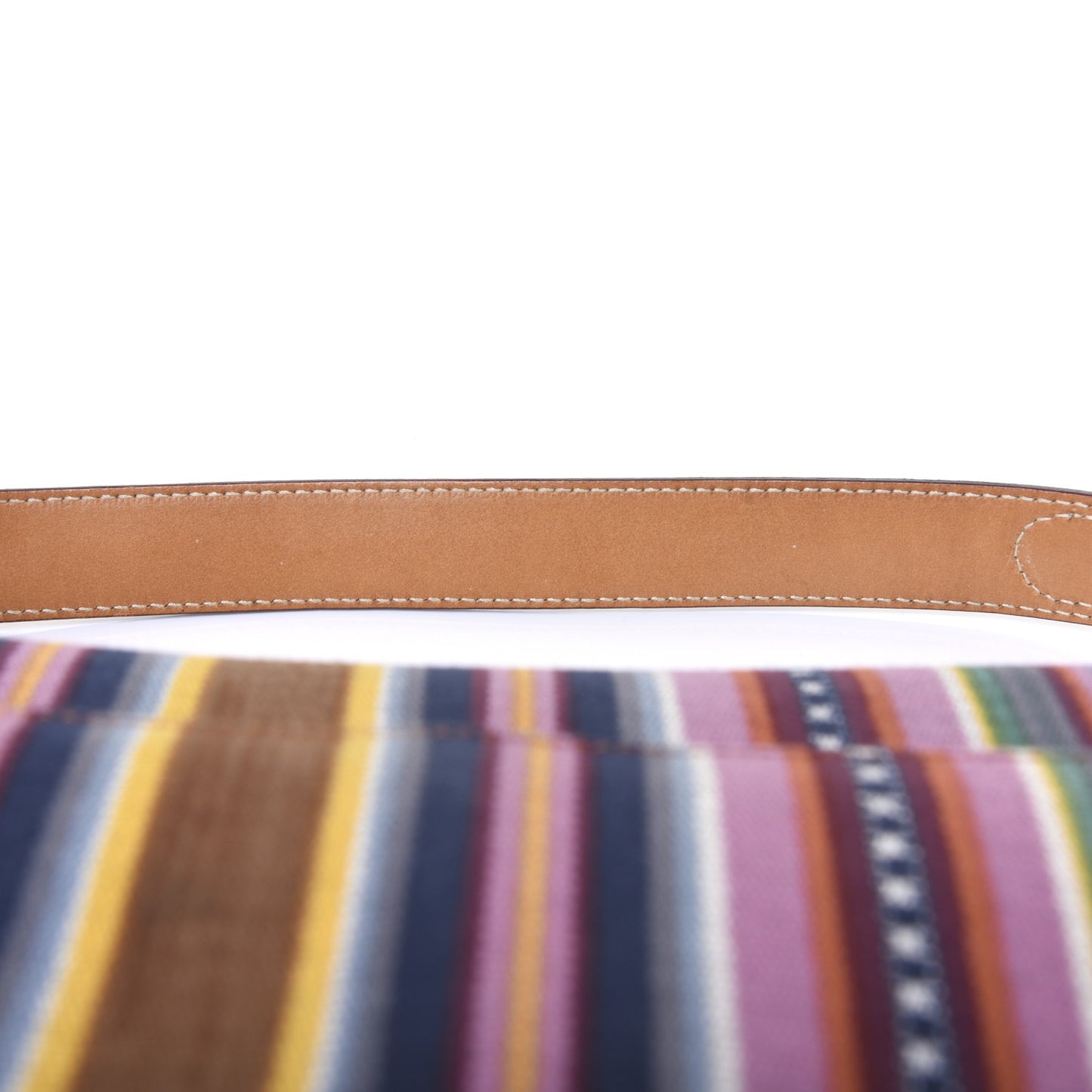 Canvas Striped Saddle Bag Multicolor