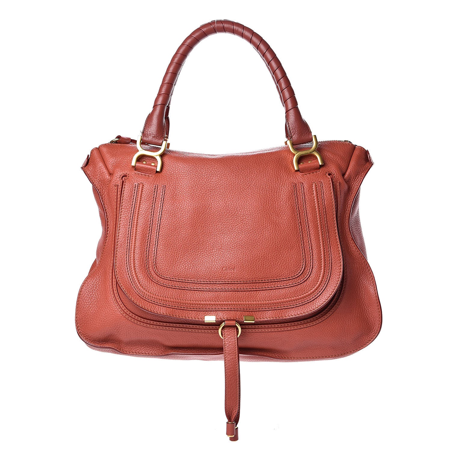 Chloe Calfskin Large Marcie Satchel Maple Leaf 1 of 19