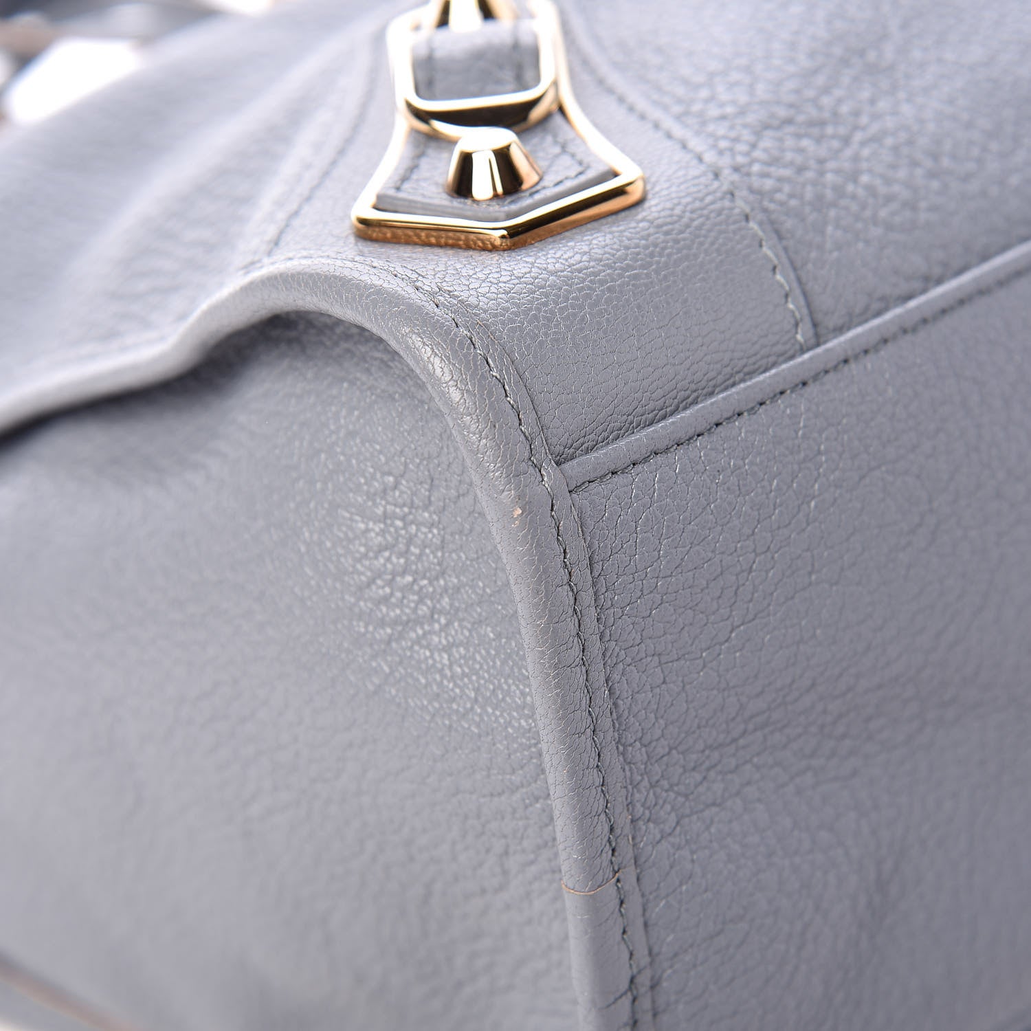 Balenciaga Chevre Gold Metallic Edge Hardware City Bleu Acier 12 of 12
