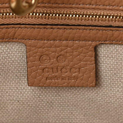 Gucci Pebbled Calfskin Medium Soho Chain Shoulder Bag Camelia 5 of 10