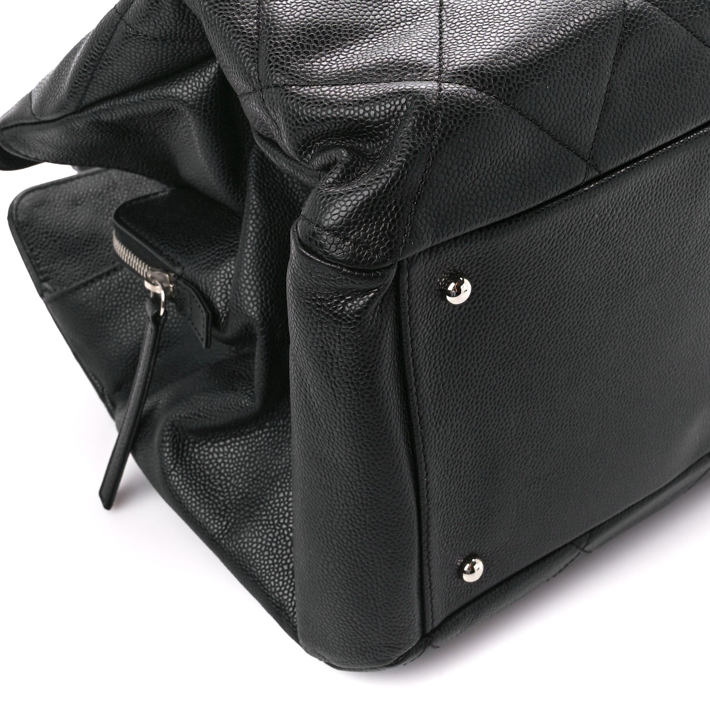 Soft Caviar Quilted CC Timeless Tote Black