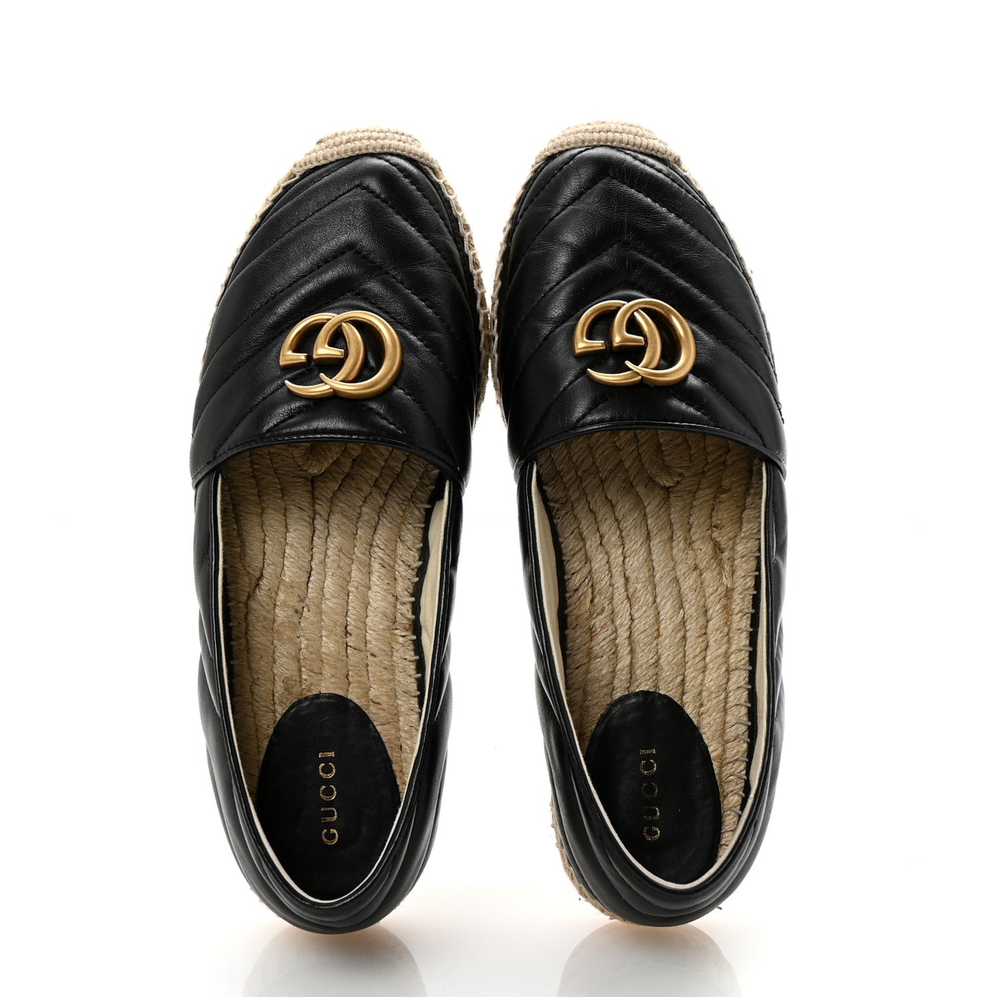 Nappa Matelasse GG Marmont Espadrilles 38.5 Black