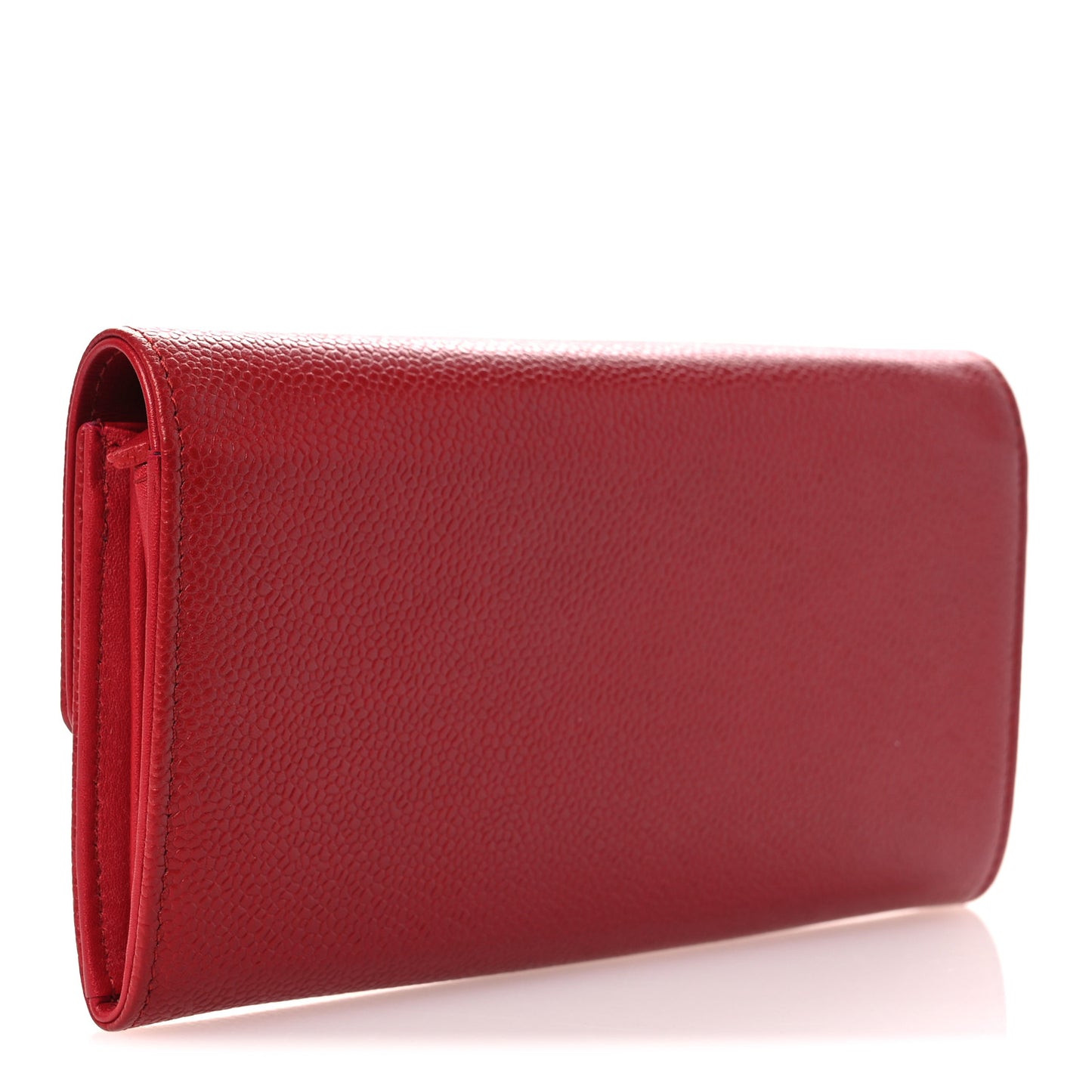 Caviar Timeless CC Large Gusset Flap Wallet Light Red