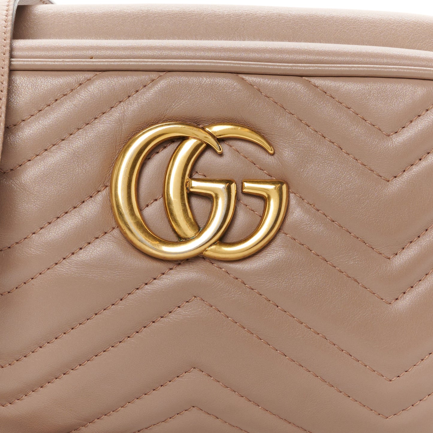Calfskin Matelasse Small GG Marmont Chain Shoulder Bag Porcelain Rose