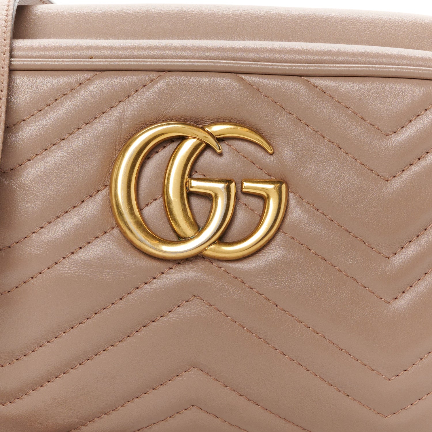 Gucci Calfskin Matelasse Small GG Marmont Chain Shoulder Bag Porcelain Rose 9 of 10