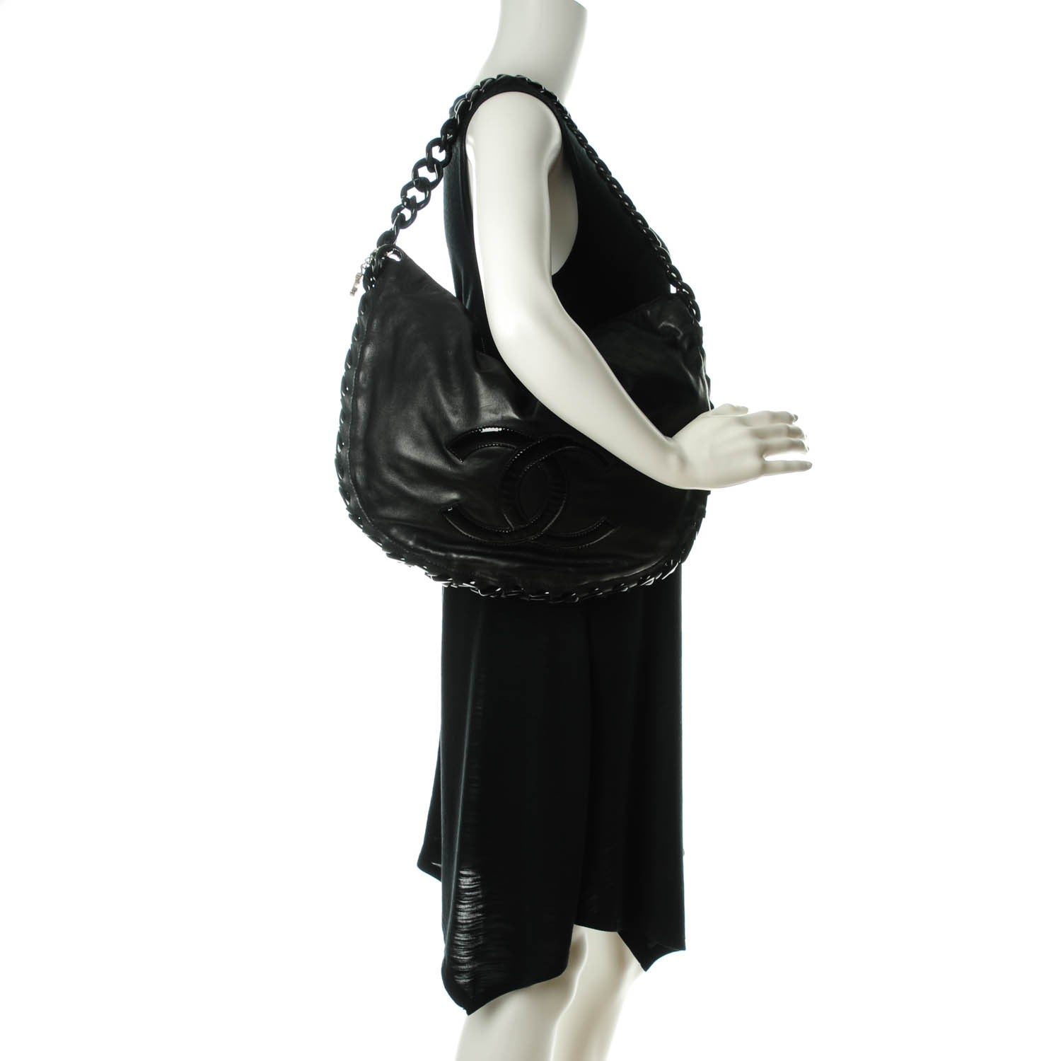 Chanel Calfskin Modern Chain Hobo Black 2 of 7