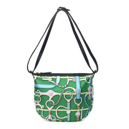 Hermes Silk Sursoie To Go Pouch Vert Yucca Celeste Caban 1 of 10
