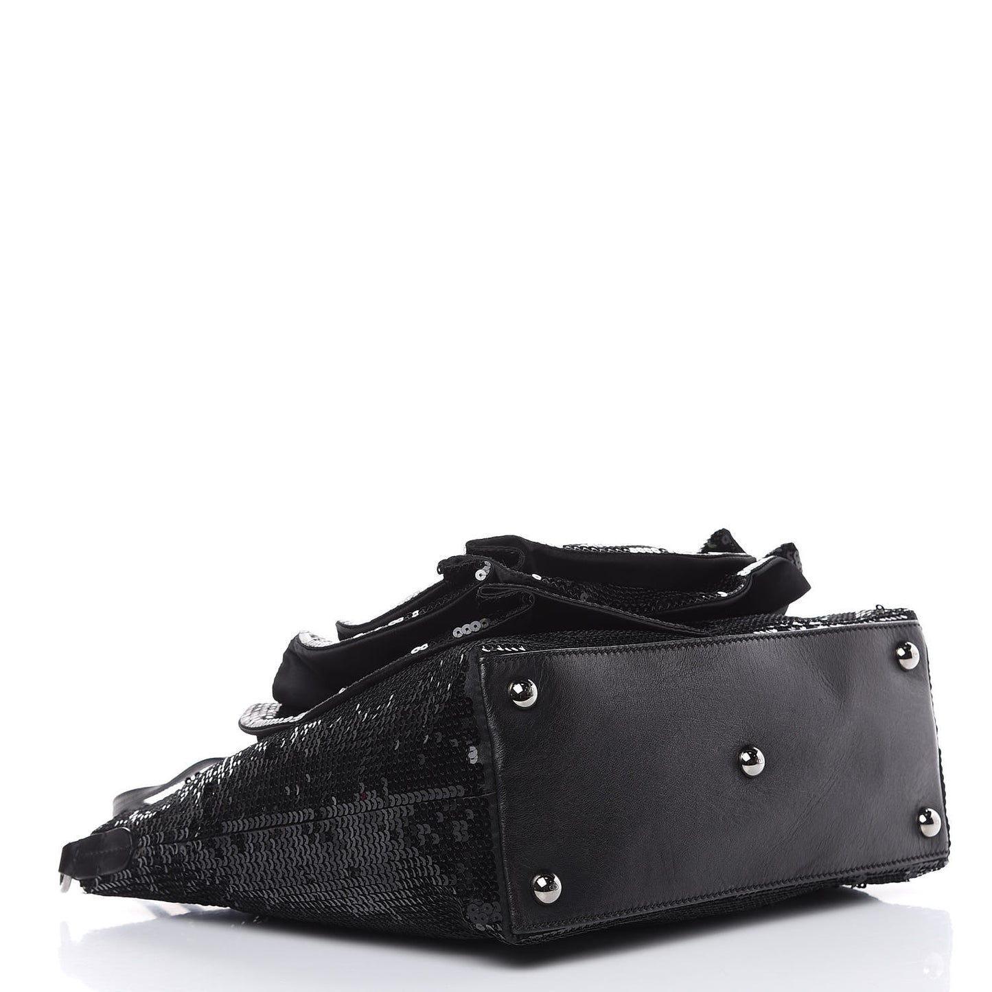 Sequin Petale Tote Black