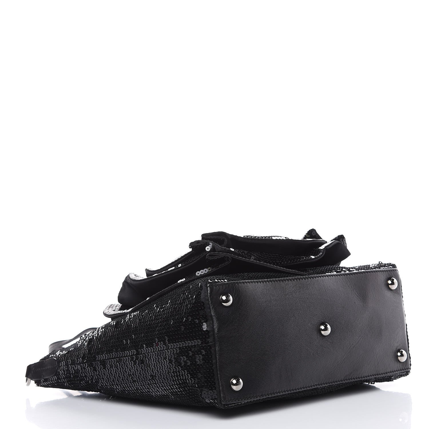 Valentino Garavani Sequin Petale Tote Black 4 of 16