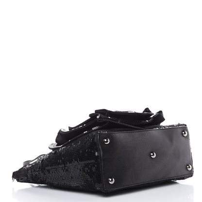 Valentino Garavani Sequin Petale Tote Black 4 of 16