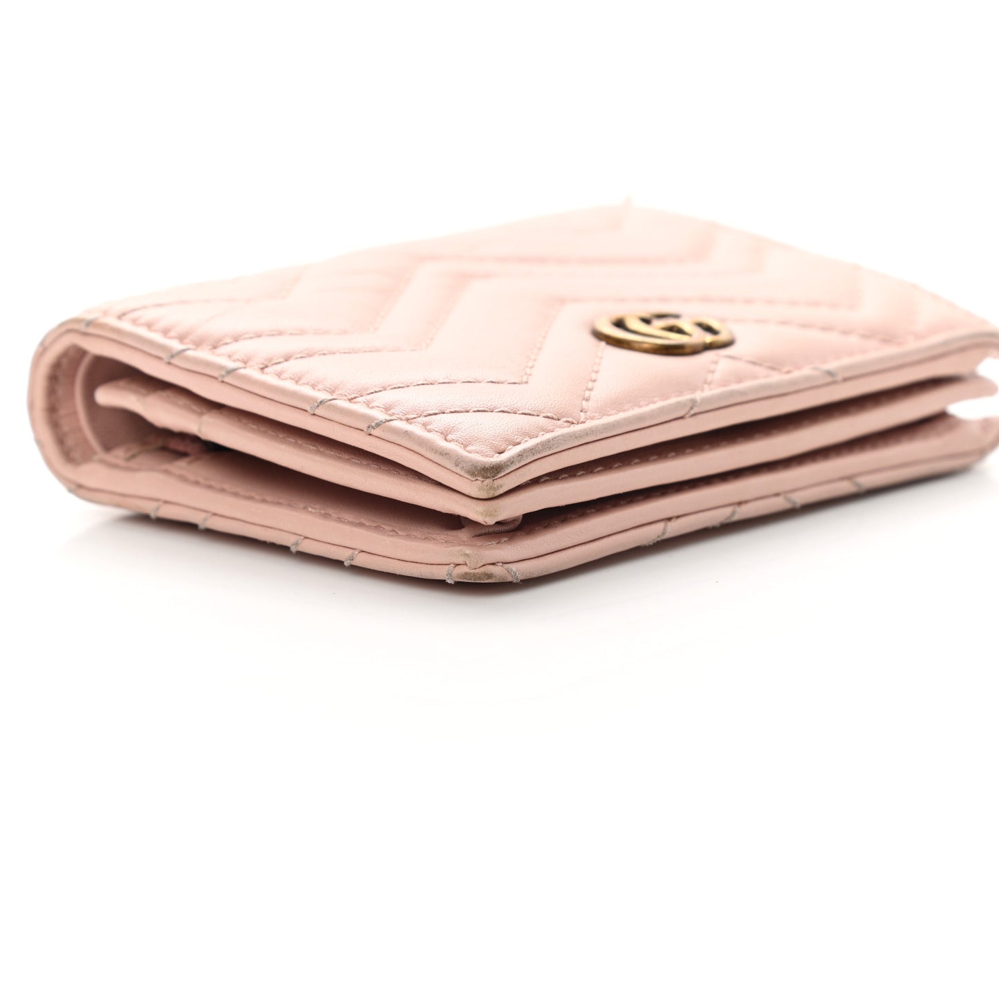 Calfskin Matelasse GG Marmont Card Case Wallet Perfect Pink
