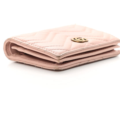 Gucci Calfskin Matelasse GG Marmont Card Case Wallet Perfect Pink 9 of 13