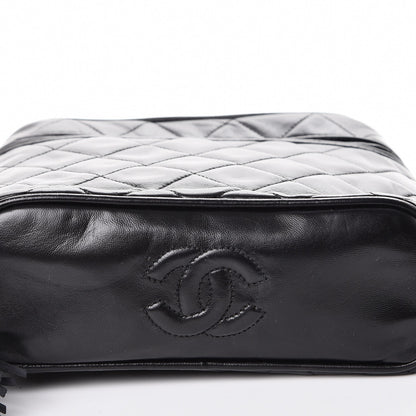 Chanel Lambskin Quilted Tassel Shoulder Bag Black 5 of 9