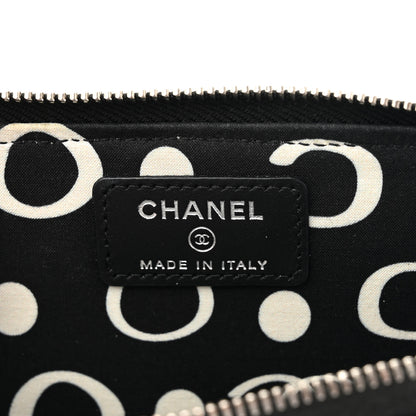 Chanel Caviar Quilted CC Logo Zip Around Card Holder Black 6 of 8