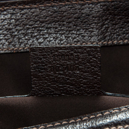 Gucci Horsebit Canvas Large Treasure Boston Tote Dark Brown 7 of 8