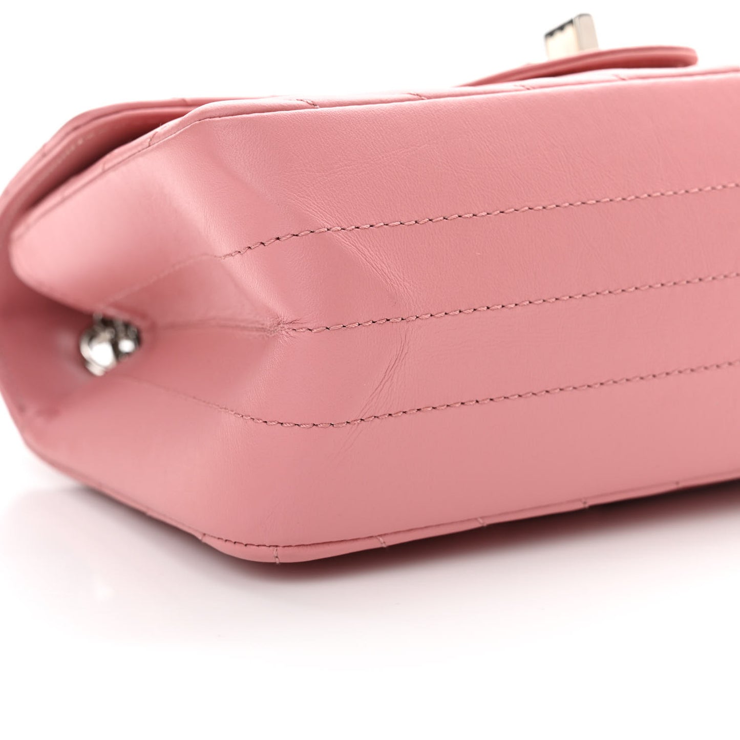 Aged Calfskin Chevron Quilted 2.55 Reissue Mini Flap Pink