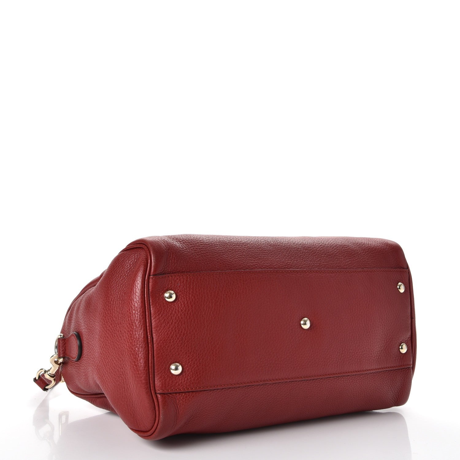 Gucci Calfskin Bamboo Medium Shopper Boston Red 5 of 15