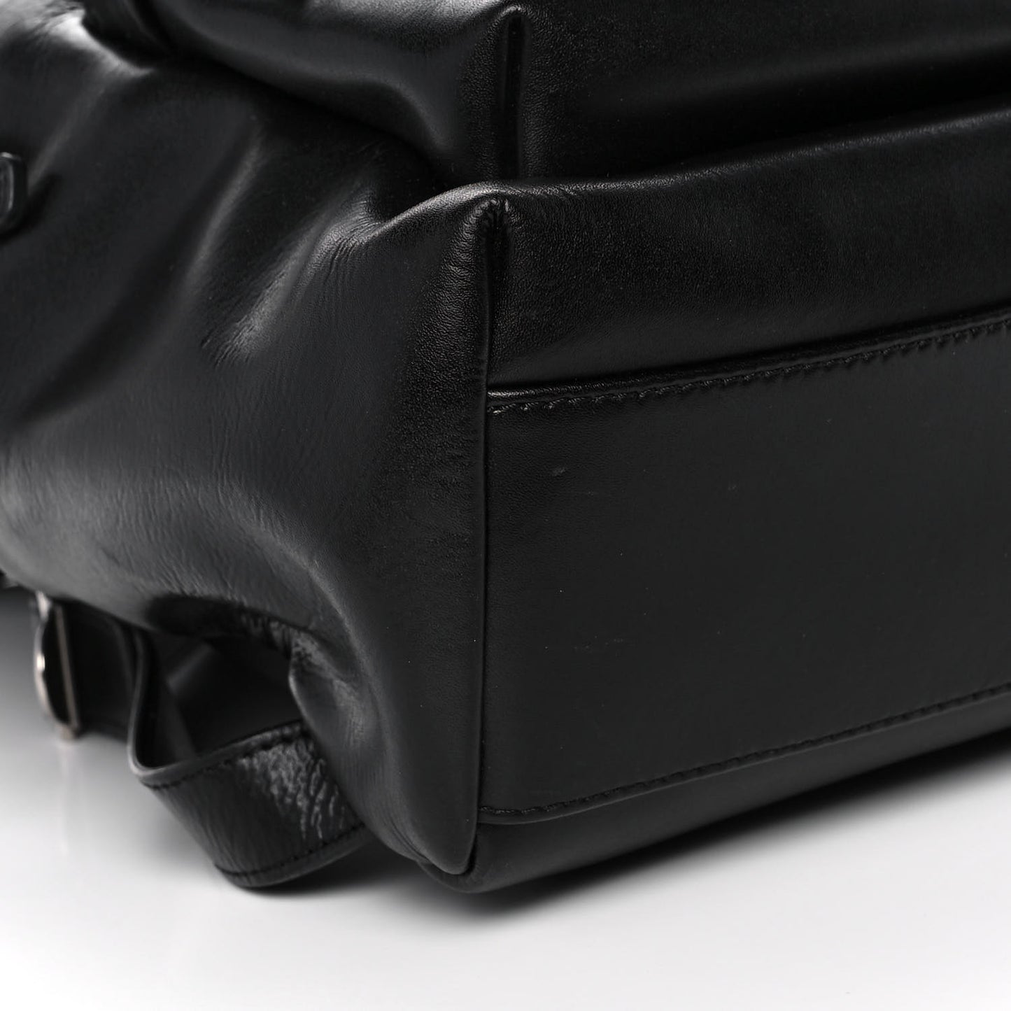 Calfskin Star Backpack Black White