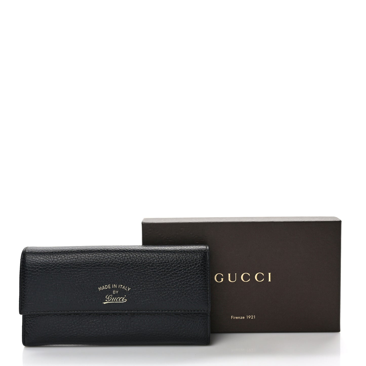 Dollar Calfskin Swing Continental Wallet Black
