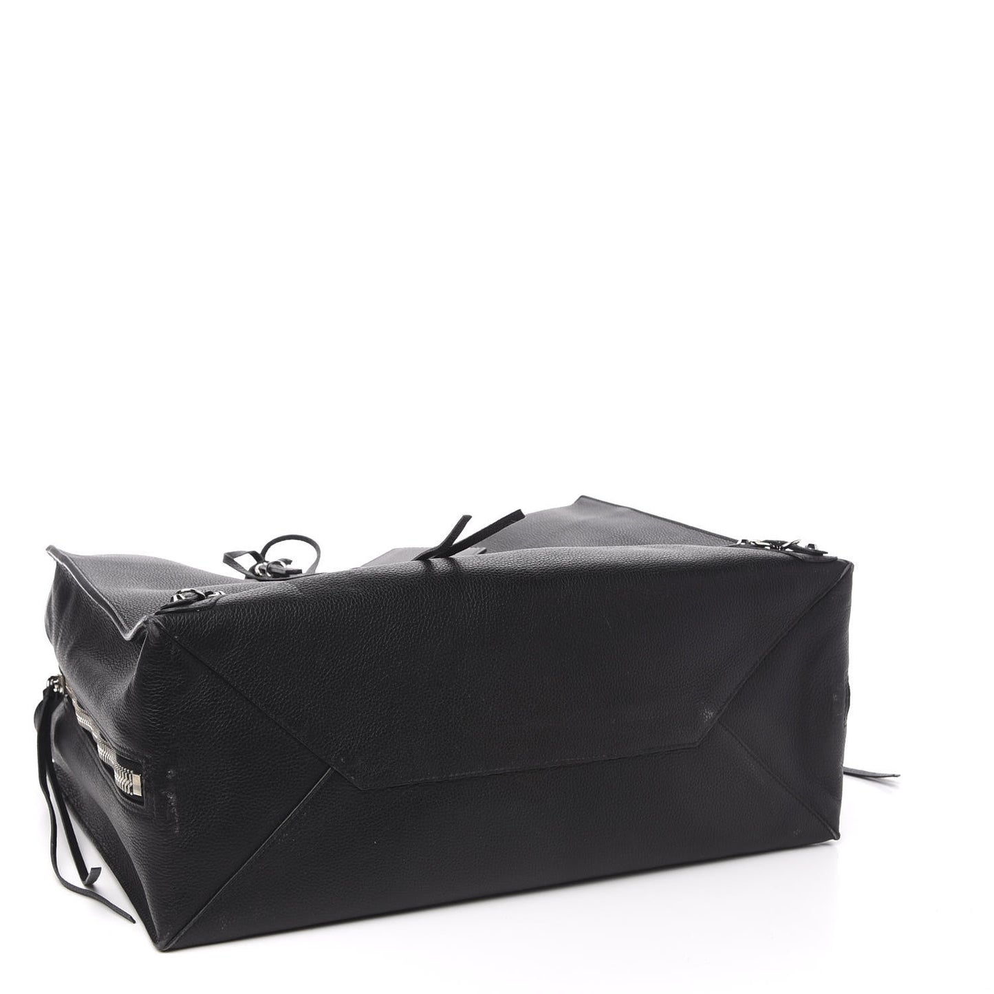 Supple Calfskin Papier A4 Zip Around Tote Black