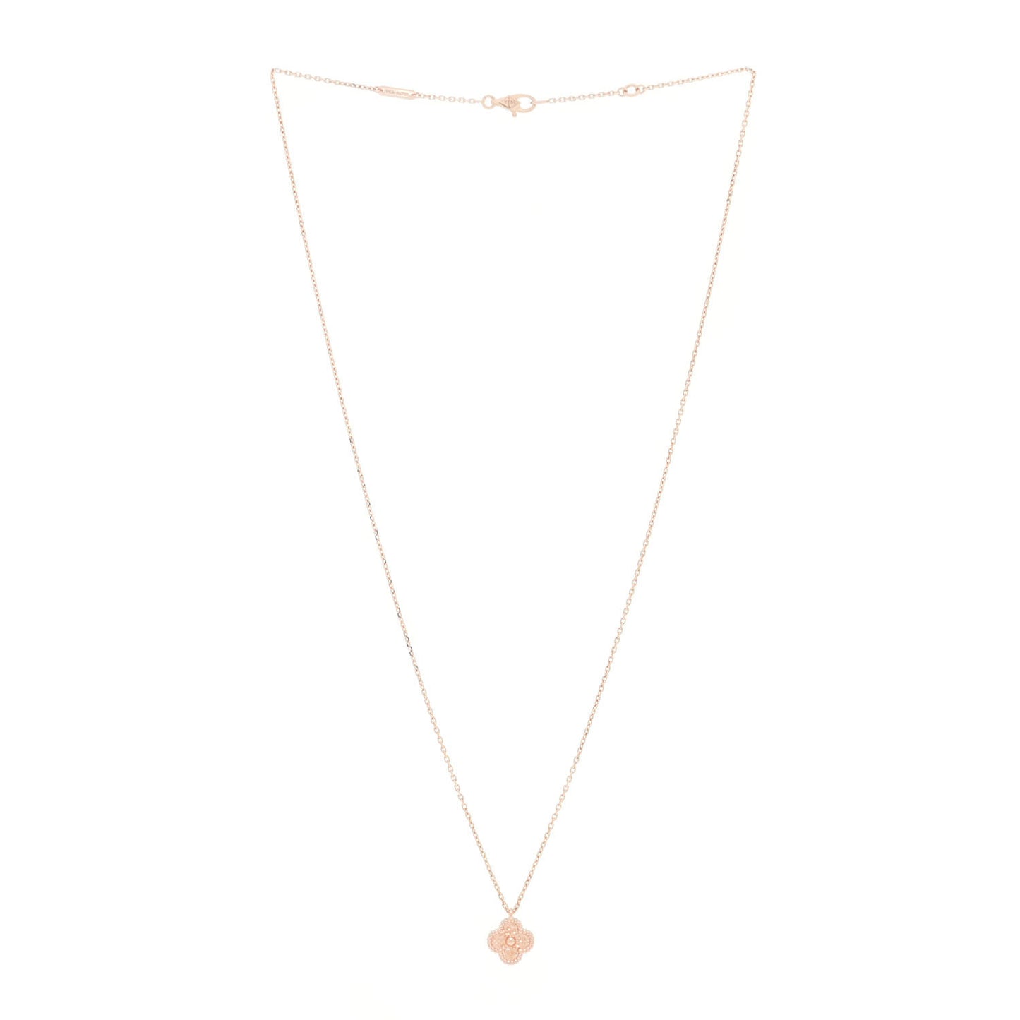 18K Rose Gold Sweet Alhambra Pendant Necklace