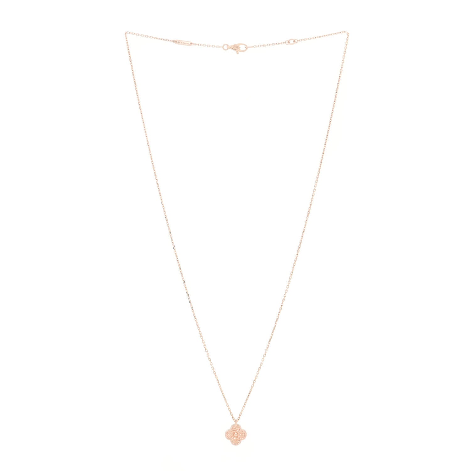 Van Cleef & Arpels 18K Rose Gold Sweet Alhambra Pendant Necklace 3 of 6