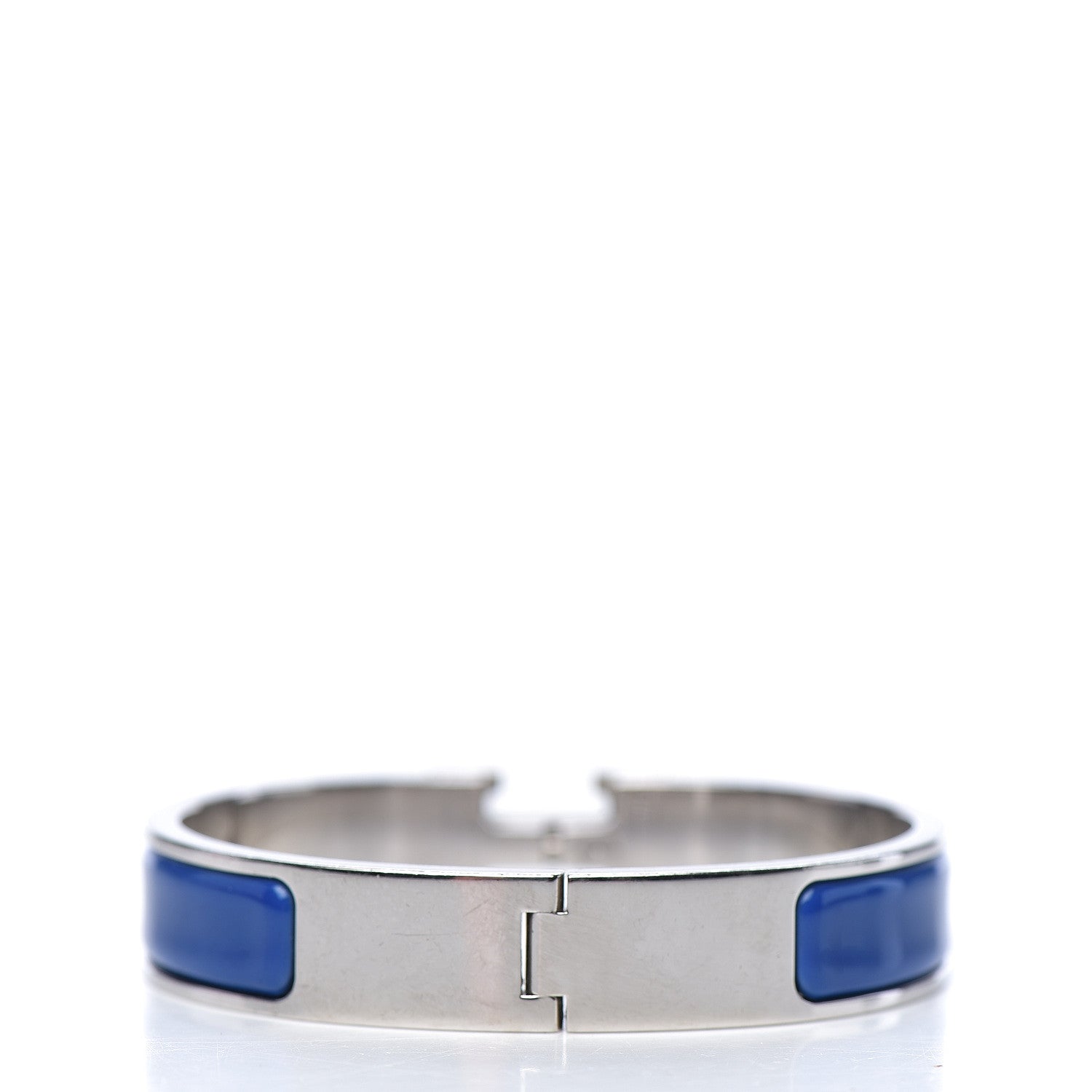 Hermes Narrow Enamel Clic Clac H Bracelet Bleu Electrique 2 of 4