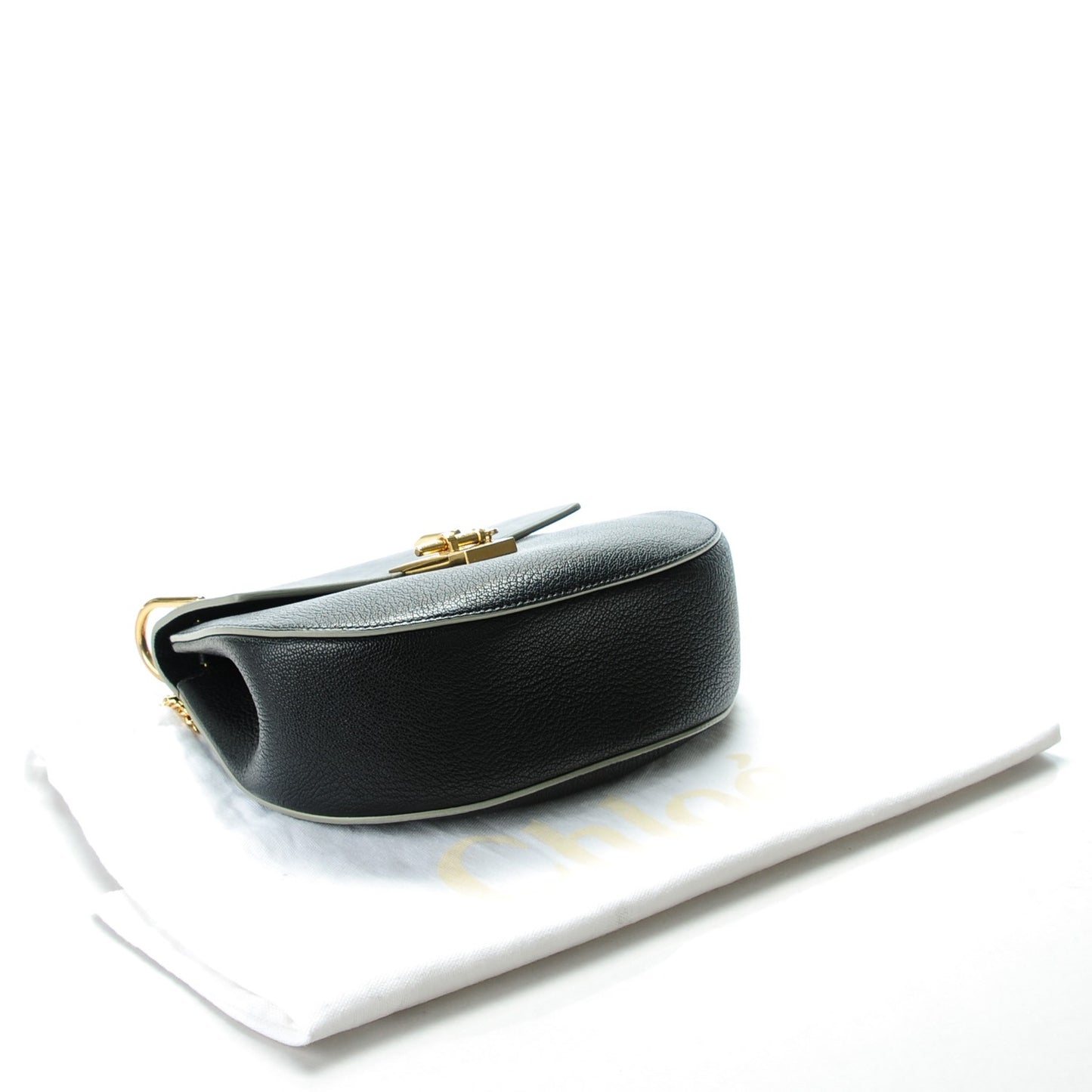 Goatskin Medium Drew Shoulder Bag Black