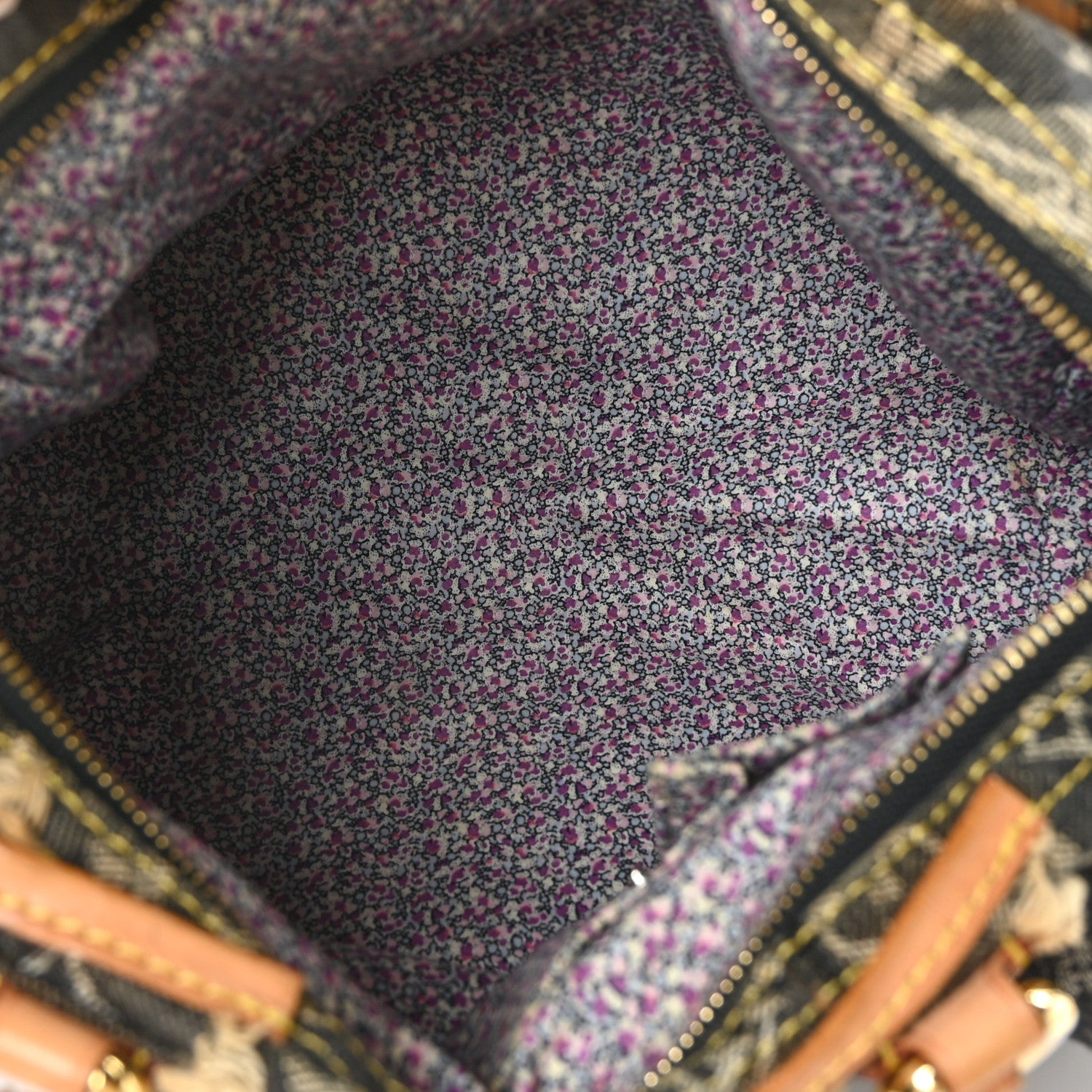 Louis Vuitton Denim Patchwork Speedy 30 Grey 5 of 10