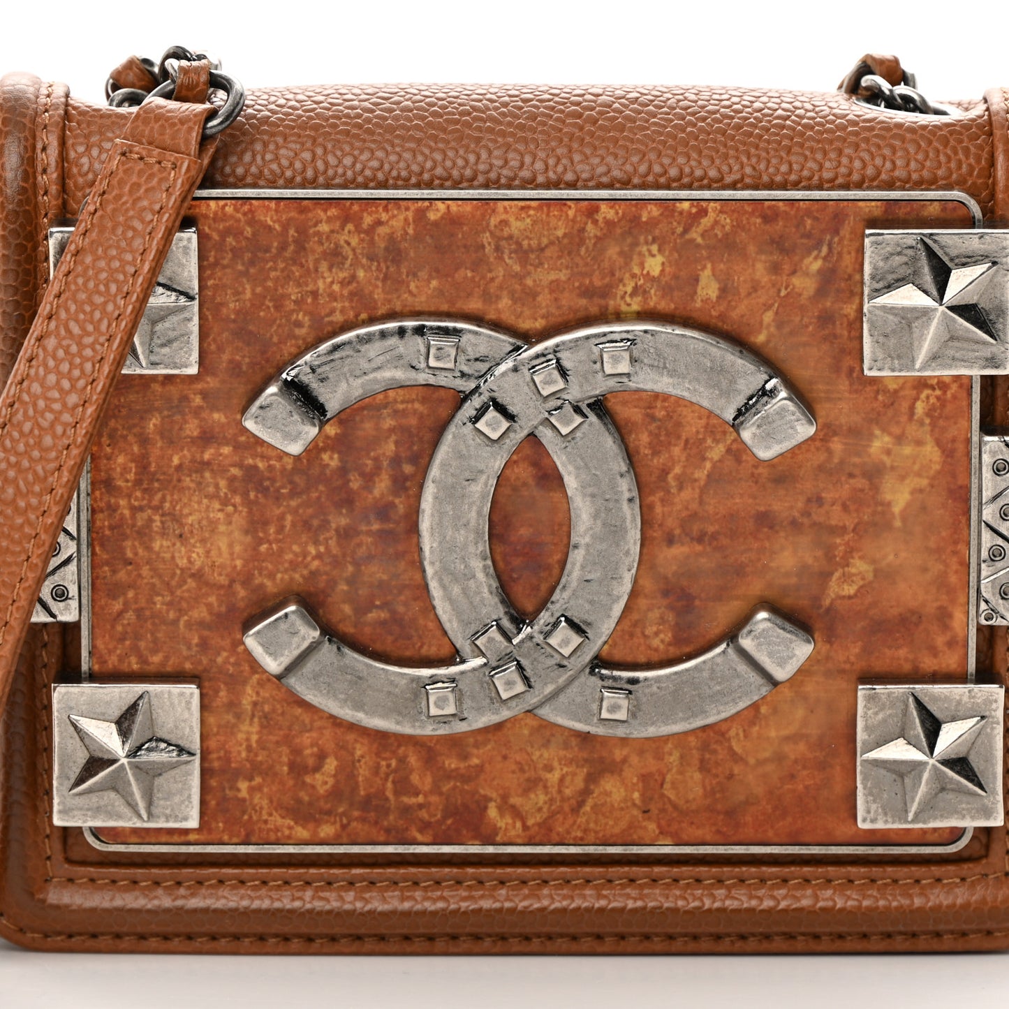 Caviar Mini Dallas Boy Brick Flap Brown