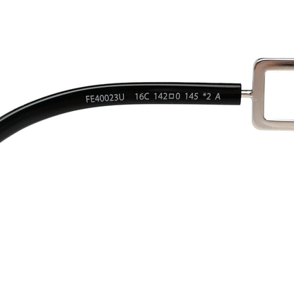 Fendi Metal Acetate The Technicolor FF Shield Sunglasses FE40023U Shiny Palladium Smoke Mirror 5 of 8