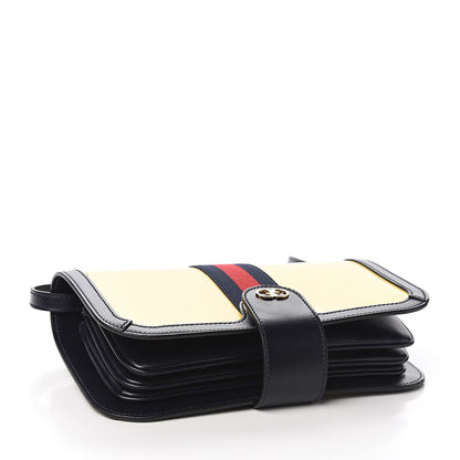 Gucci Crystal Monogram Plutone Calfskin Web Ophidia Flap Messenger Bag Straw Yellow Blue 3 of 11