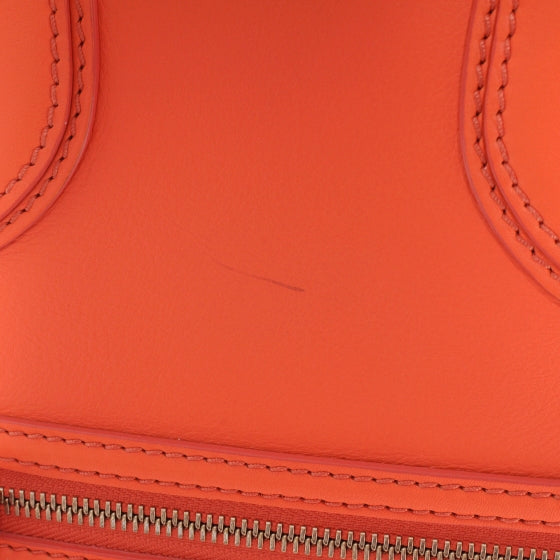 Smooth Calfskin Mini Luggage Bright Orange