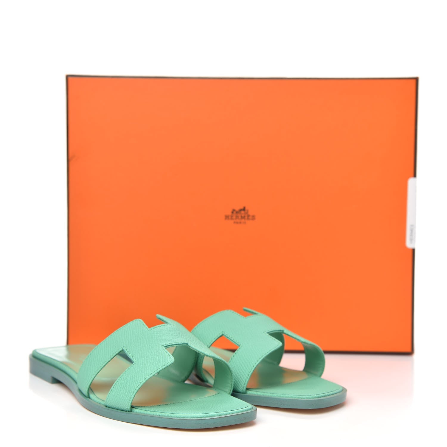 Hermes Epsom Oran Sandals 36.5 Malachite 8 of 8