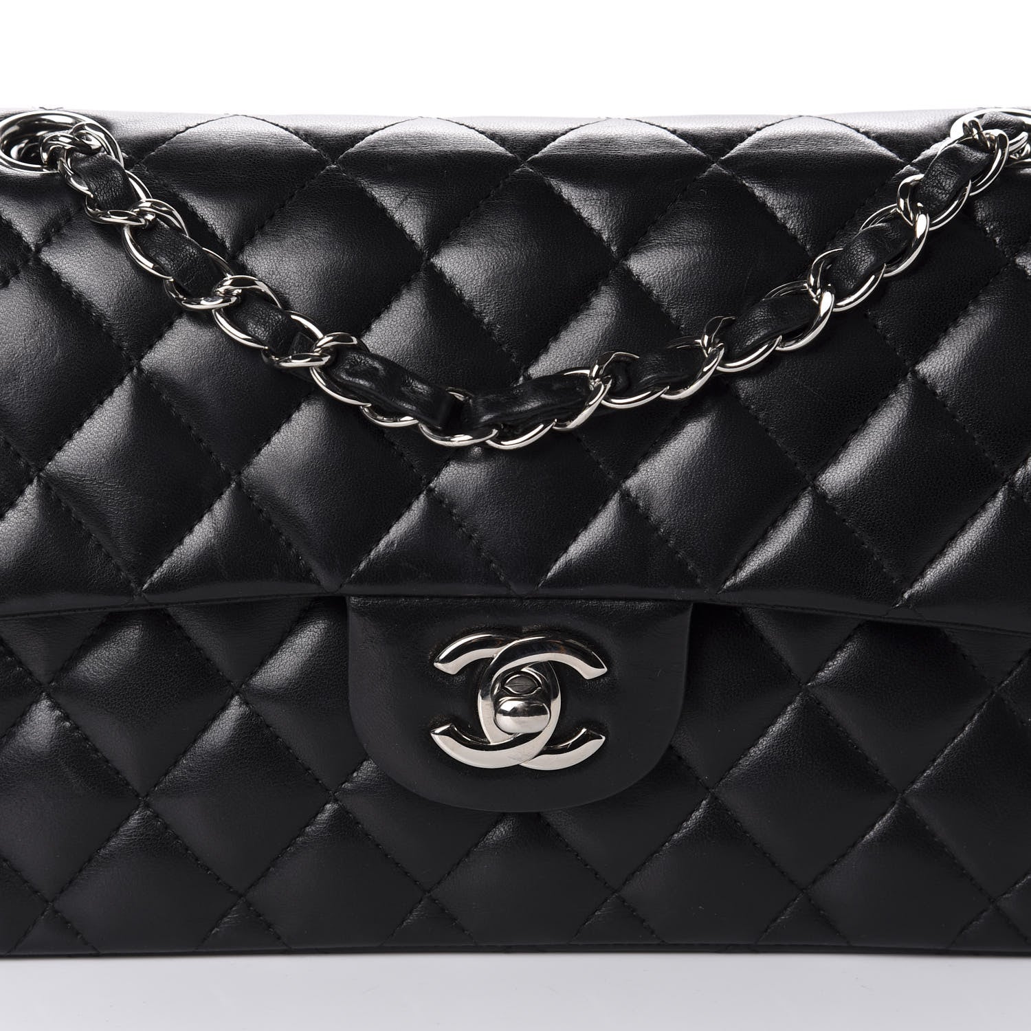 Chanel Lambskin Quilted Small Double Flap Black 11 of 11