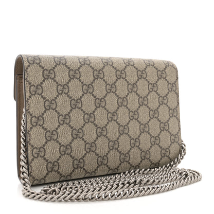 Gucci GG Supreme Monogram Mini Dionysus Chain Wallet Beige Taupe 3 of 13