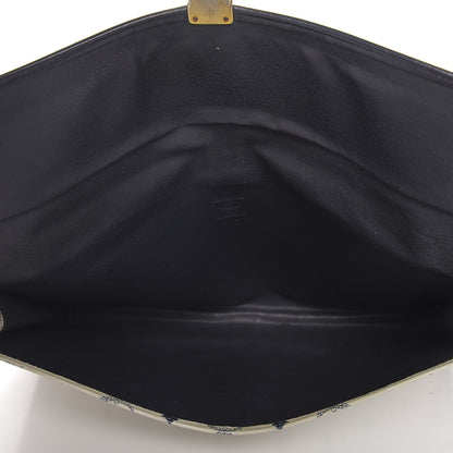 MCM Visetos Pouch White Black 5 of 13